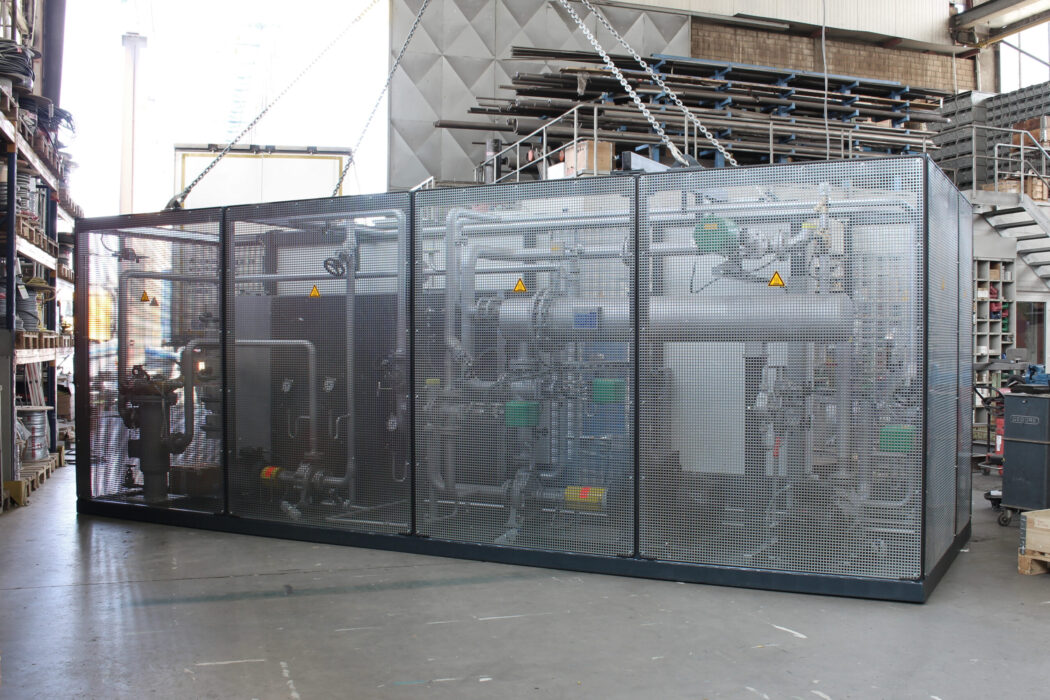 250 kW, 250 °C electric heater with cooler, secondary control circuits with coolers, fine filter